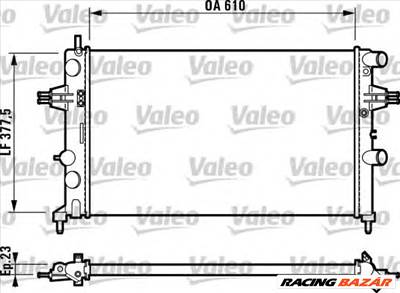 VALEO 732551 - Vízhűtő (Hűtőradiátor) OPEL VAUXHALL