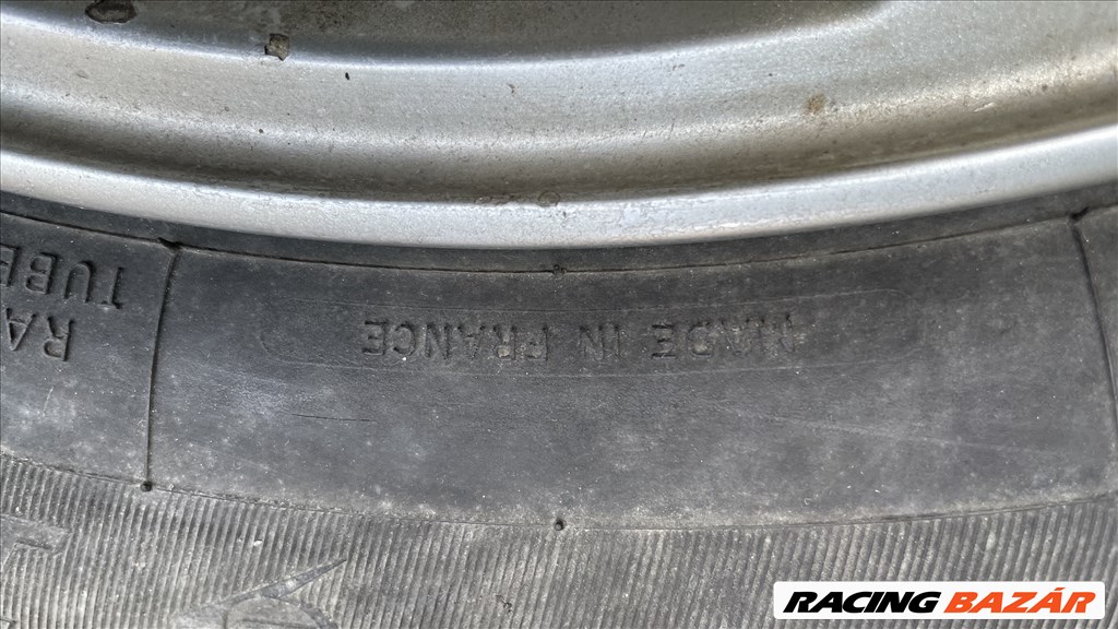  4x108 lyukosztású 15" használt alufelni, rajta 195/60 használt Dunlop nyári gumi 7. kép