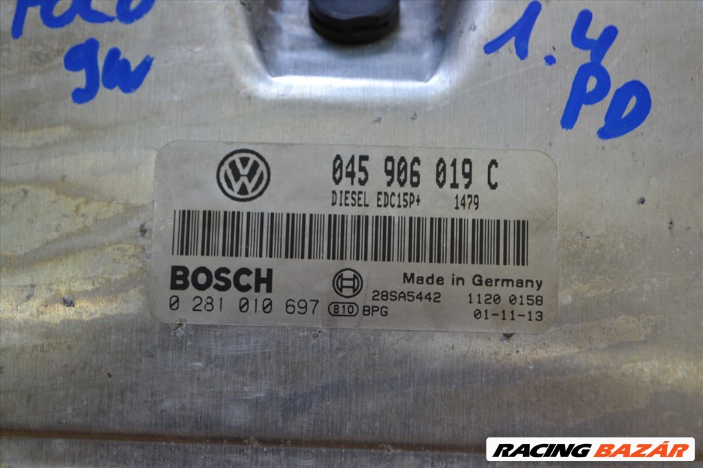 Volkswagen Polo IV 9N 1.4 PD TDi motorvezérlő! 045906019 C, 0281010697, EDC15P 045906019c 3. kép