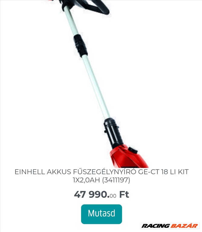 Eladó,Enhell akus szegély nyíró nyíró 18. kép