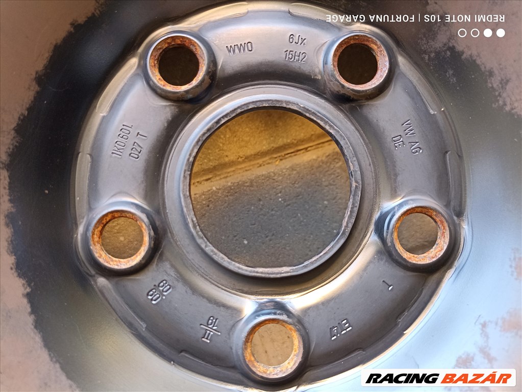 5x112 15" Volkswagen használt lemezfelni garnitúra (R422) 7. kép