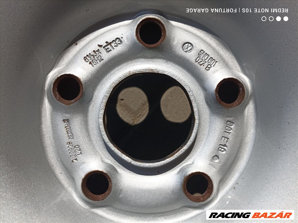 5x112 16" Volkswagen használt lemezfelni garnitúra (431) 7. kép