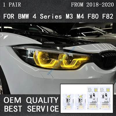 BMW M3, M4 CSL DRL borostyánsárga led, F32 F33 F36, F80 M3 F82 M4