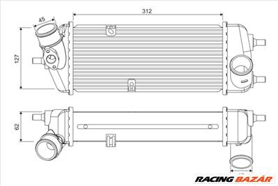 VALEO 818383 - töltőlevegő-hűtő HYUNDAI KIA