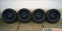 Eladó 4db 15-ös 5x114.3-as Kia,Hyunda,Mitsubishi,stb lemezfelni 195/65R15 Hankook téli gumival