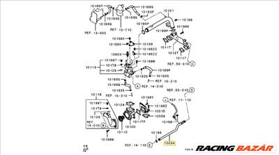 1310A390 Mitsubishi Pajero Fém Vízpumpa Cső 3.8L 6G75 2006-2021