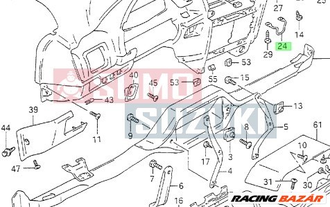 Suzuki Swift műszerfal alatt tartó GYÁRI 73451-60E00 3. kép
