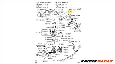 1310A508 Mitsubishi Pajero Fém Vízcső 3.8L 6G75 2006-2021