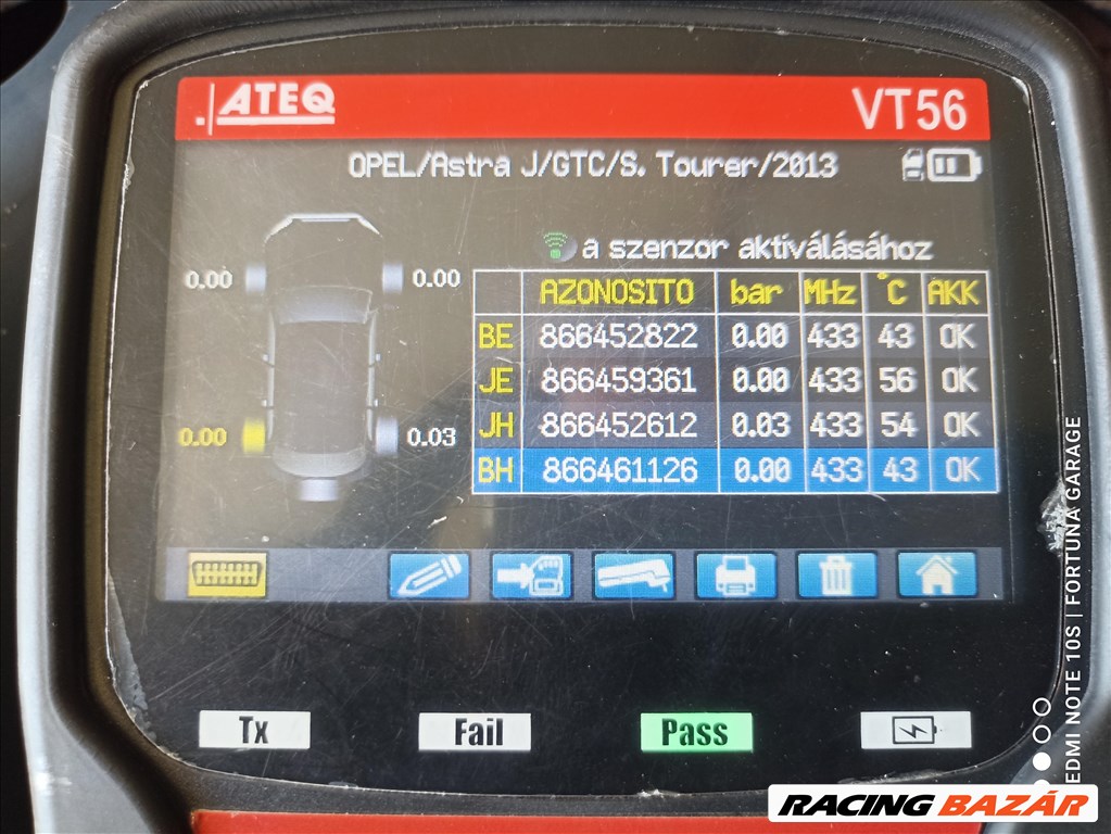 5x115 16" Opel használt lemezfelni garnitúra +TPMS (R433) 8. kép