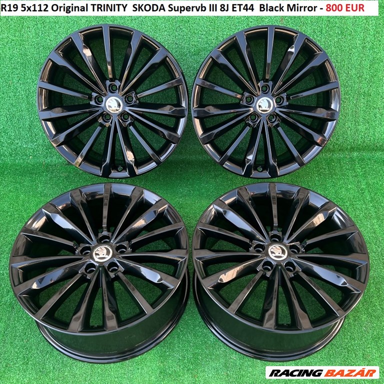 R19 5x112 Original TRINITY  SKODA SuperB III 8J ET44 gyári alufelnik  1. kép