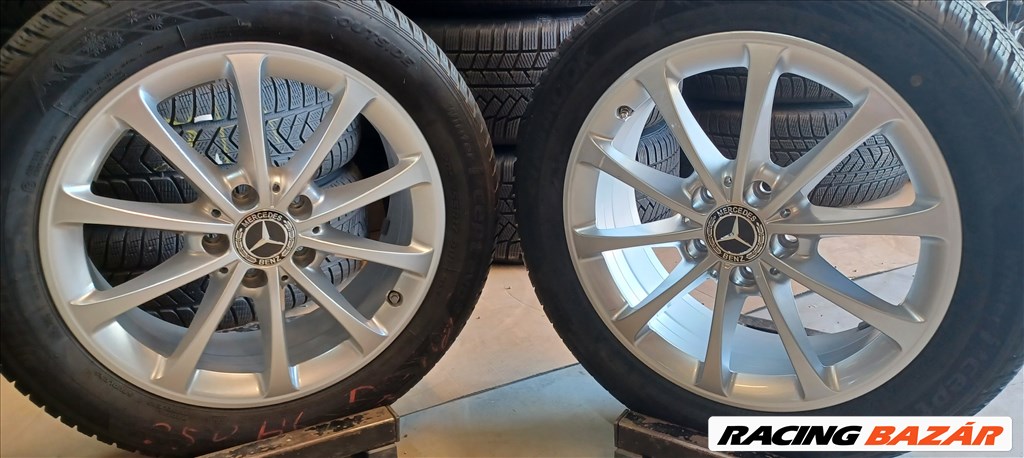  Mercedes A-B-CLA W177 5x112 6,5x17 205/55 R17 téli gumikkal 4db  5. kép