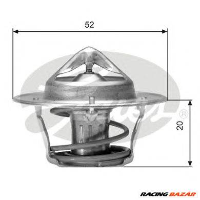 GATES TH04182G1 - termosztát, hűtőfolyadék BEDFORD DAIHATSU GEO GME HONDA NISSAN SANTANA SUZUKI TOYO