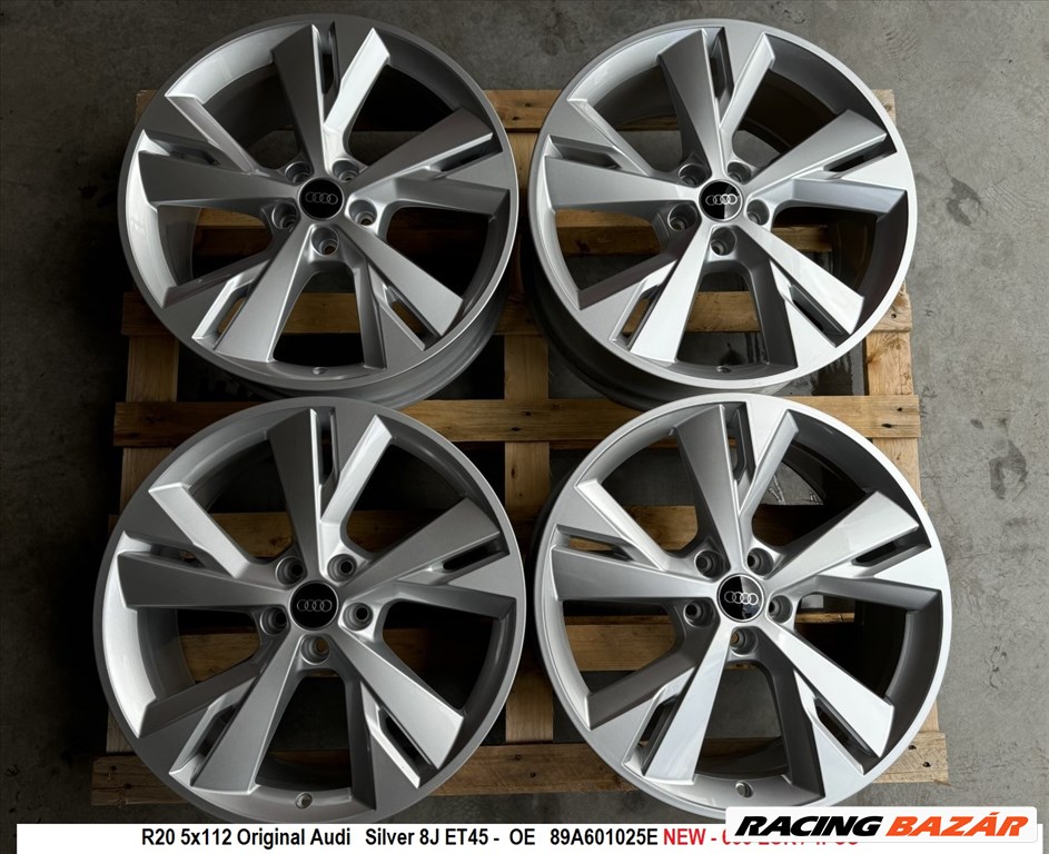 R20 5x112 Original Audi   Silver 8J ET45 -  OE   89A601025E  1. kép