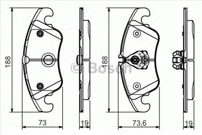 BOSCH 0 986 495 110 - fékbetét AUDI