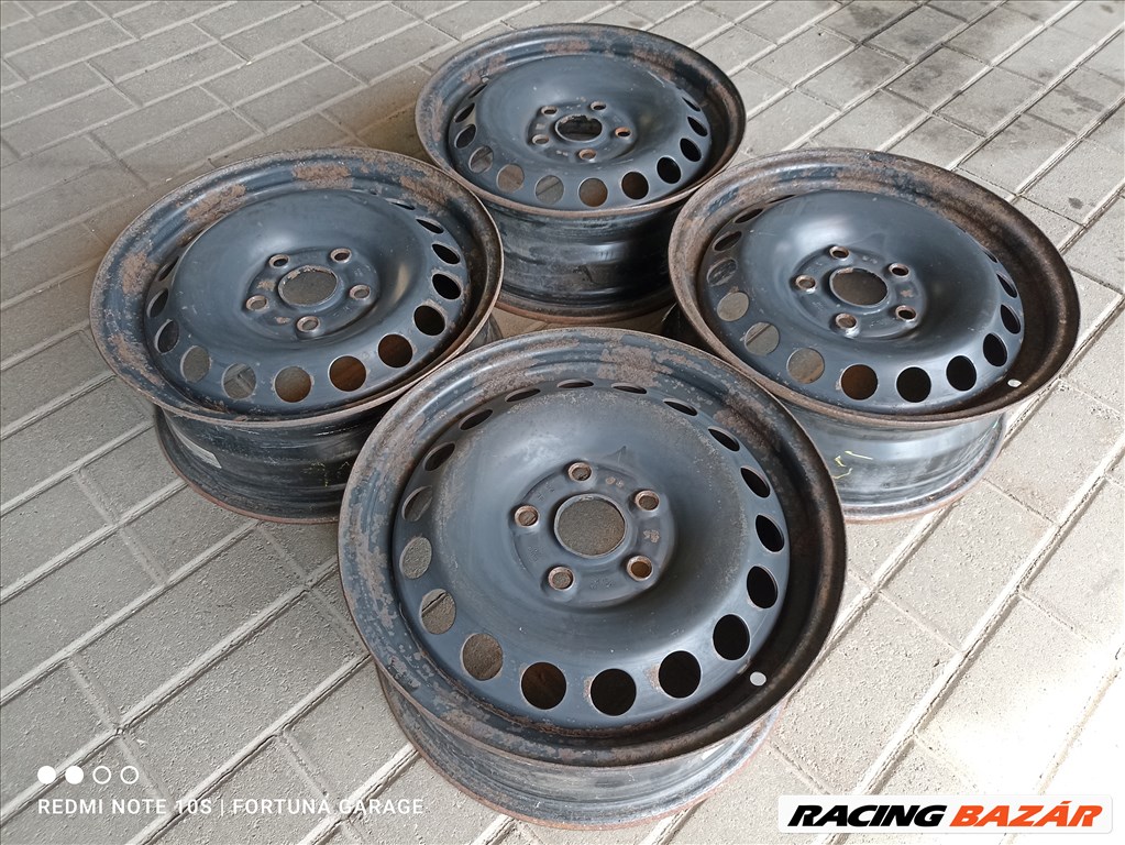 5x112 15" Volkswagen használt lemezfelni garnitúra (R462) 2. kép