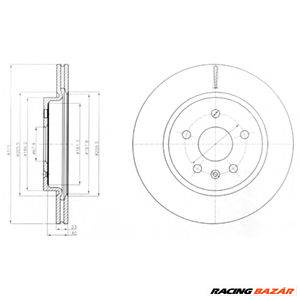 DELPHI BG4190 - féktárcsa CADILLAC (SGM) CHEVROLET HONDA OPEL SAAB VAUXHALL