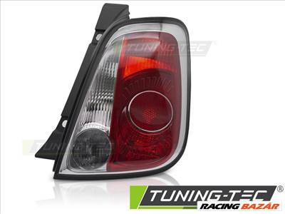 Fiat 500 07-15 Piros fehér TYC jobb hátsó lámpa