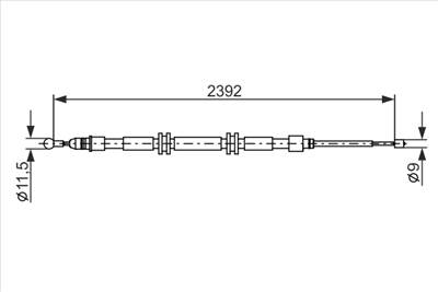 BOSCH 1 987 482 676 - Kézifék bowden RENAULT