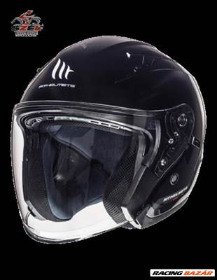 MT Avenue SV -Solid Gloss Black- nyitott bukósisak (XS-XXL) ÚJ!!