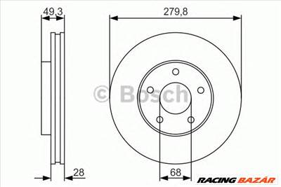 BOSCH 0 986 479 R90 - féktárcsa NISSAN