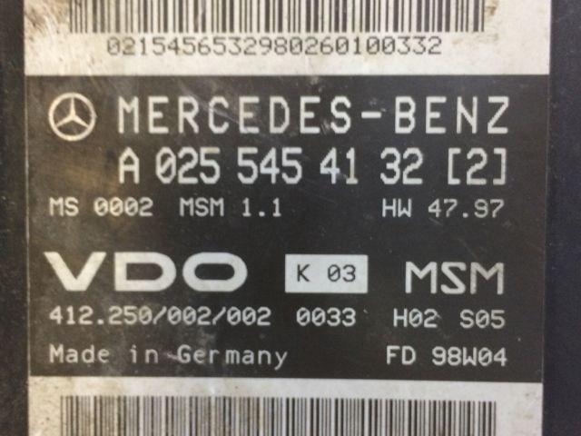 MERCEDES-BENZ A-CLASS (W168) Motorvezérlő 3. kép