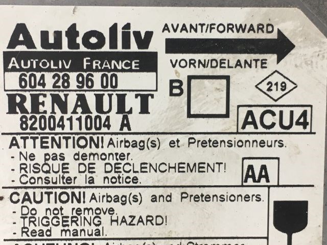 RENAULT MEGANE II Légzsák Elektronika 4. kép