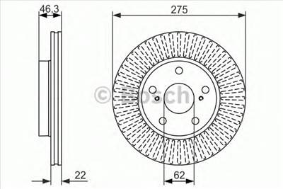 BOSCH 0 986 479 341 - féktárcsa TOYOTA