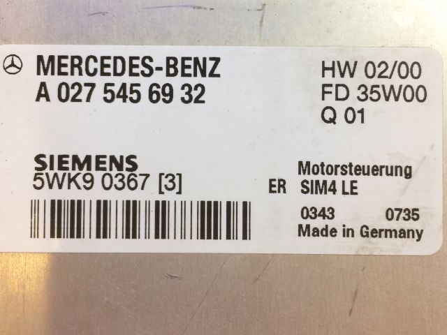 MERCEDES-BENZ CLK (C208) Motorvezérlő 3. kép