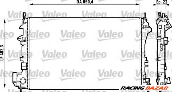 VALEO 732879 - Vízhűtő (Hűtőradiátor) CADILLAC HYUNDAI OPEL SAAB VAUXHALL 1. kép