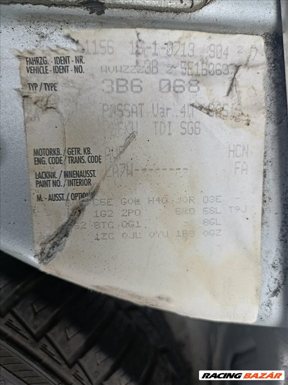 Volkswagen Passat B5 Variant 1.9 TDI 4Motion motor AVF 725914 kóddal, 251350km-el eladó 19tdi4motion 5. kép