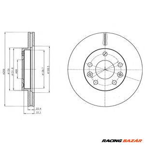 DELPHI BG4455 - féktárcsa DACIA NISSAN RENAULT
