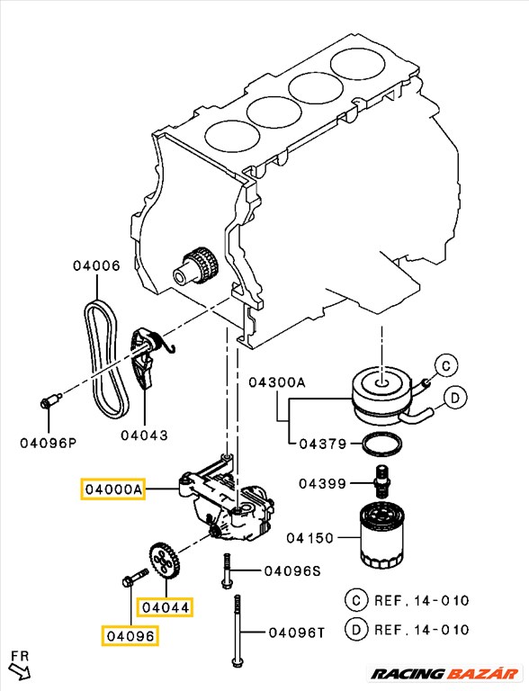 Mitsubishi Outlander Olajszivattyú 2.0L 2005-2021 1211a039 6. kép