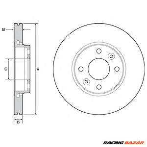 DELPHI BG4459C - féktárcsa CITROËN DACIA LADA MERCEDES-BENZ NISSAN RENAULT SMART