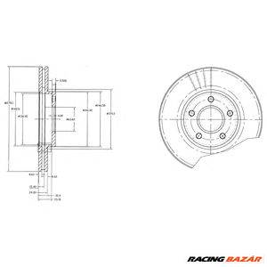 DELPHI BG3826 - féktárcsa FORD