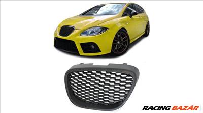 SEAT Altea 5P Toledo 5P Leon 1P 2004-2009 méhsejtes matt fekete RS hűtőrács