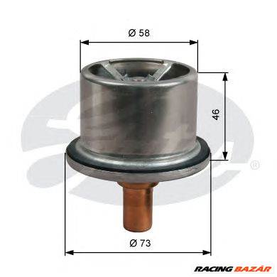 GATES TH51287G1 - termosztát, hűtőfolyadék BOVA DAF GINAF