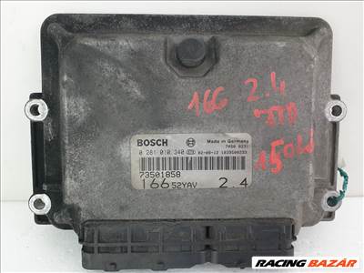 502994 Alfa Romeo 166, 2.4 JTD, 2002, Motorvezérlő, Ecu, 0281010340, 73501858, Bosch.