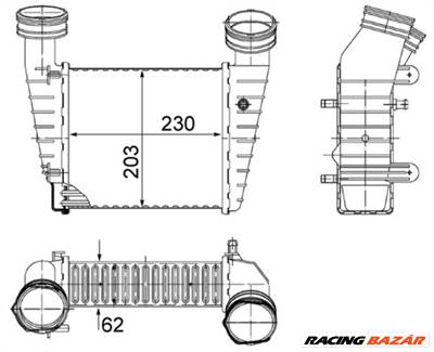 MAHLE CI 347 000S - töltőlevegő-hűtő SKODA VW