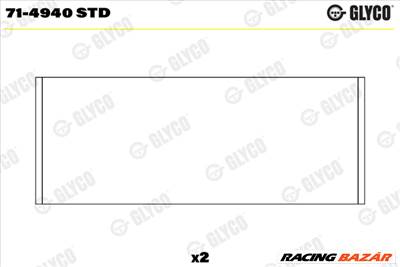 GLYCO 71-4940 STD - hajtókar csapágy NISSAN OPEL RENAULT VAUXHALL