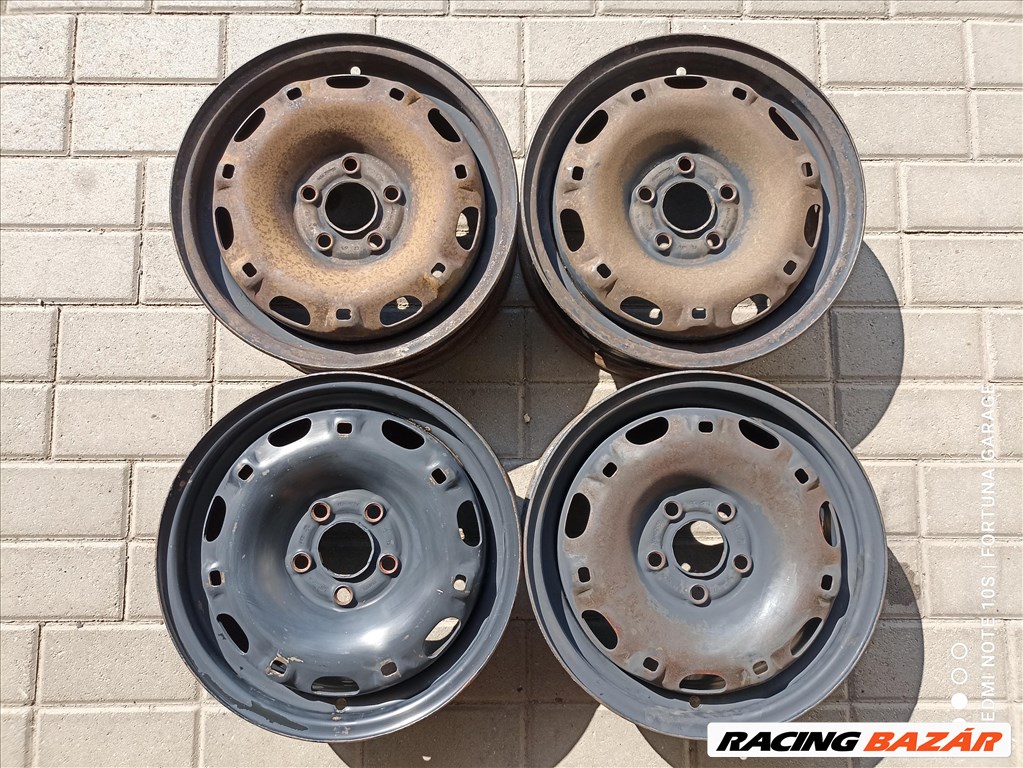 5x100 14" Volkswagen használt lemezfelni garnitúra (R480) 1. kép