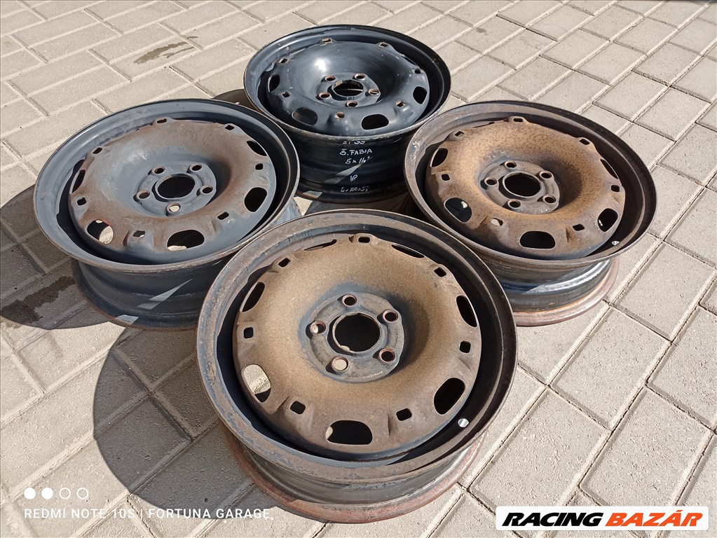 5x100 14" Volkswagen használt lemezfelni garnitúra (R480) 2. kép