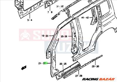 Suzuki Vitara SE416 A oszlop alja jobb 64650-56B00