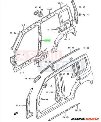 Suzuki Vitara SE416 B oszlop belső bal 63610-56B00