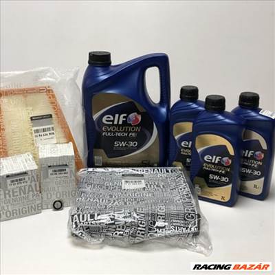 Renault Scenic II 2.0dci olajcsere csomag ELF Evo Full-Tech FE DPF 5W30 8L + pollenszűrővel, üzemanyagszűrővel 2005-2008-ig