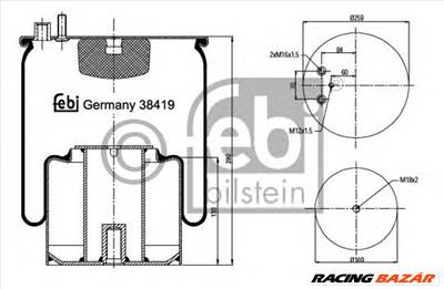 FEBI BILSTEIN 38419 - Légrugó rugótömb MAN