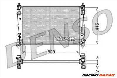 DENSO DRM09111 - Vízhűtő (Hűtőradiátor) ABARTH ALFA ROMEO FIAT LANCIA OPEL VAUXHALL