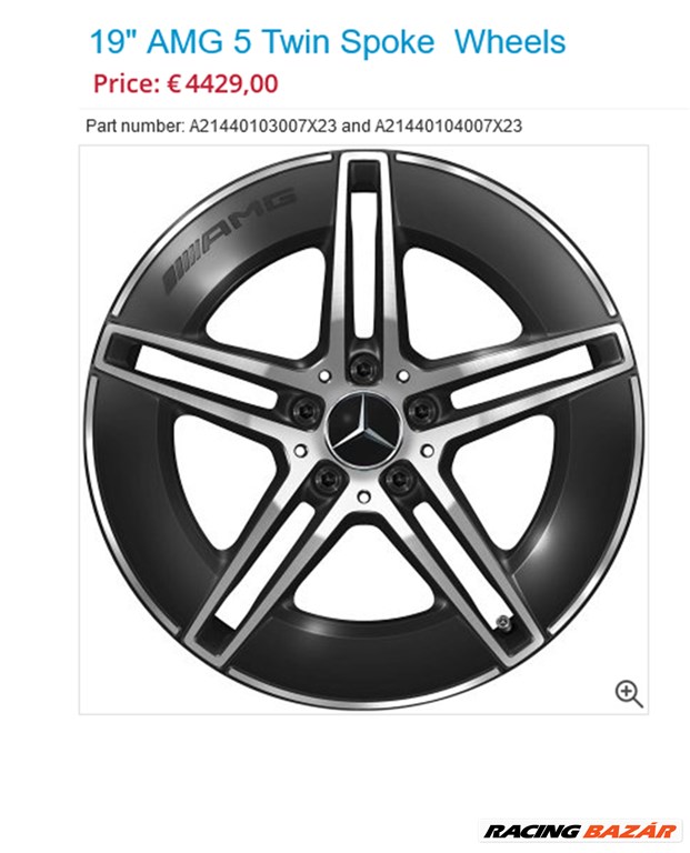 Új! Mercedes W214 E klasse AMG alufelnik 5x112 8,5x19 ET35,5 4db 4. kép