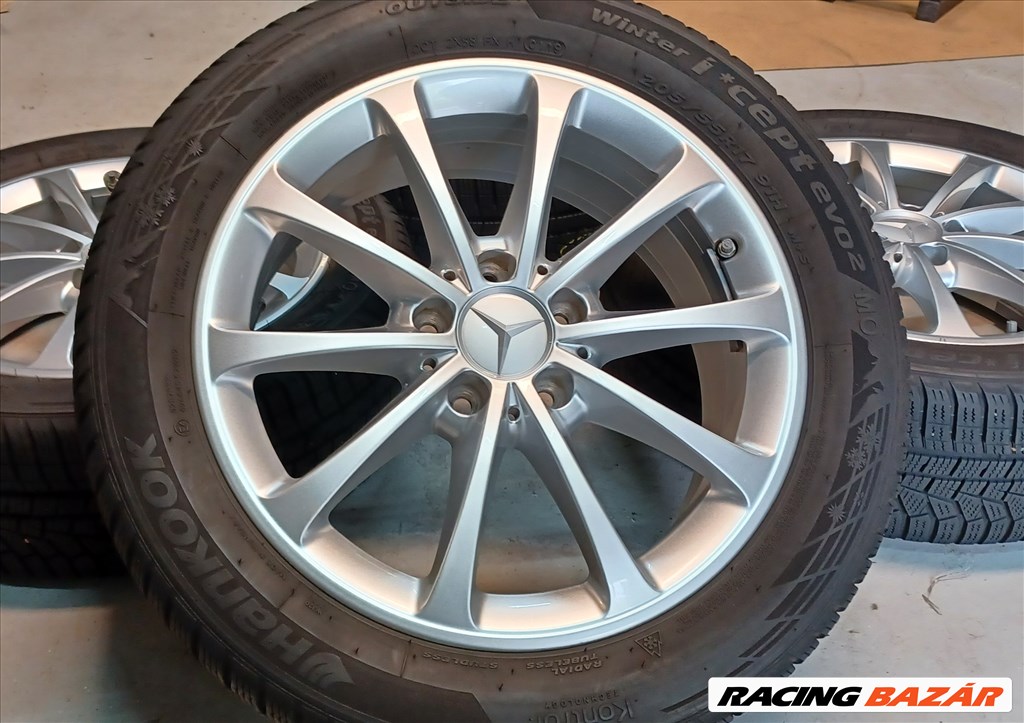 Mercedes W177 A B CLA 5x112 6,5x17 205/55 R17 téli gumikkal 4db 1. kép