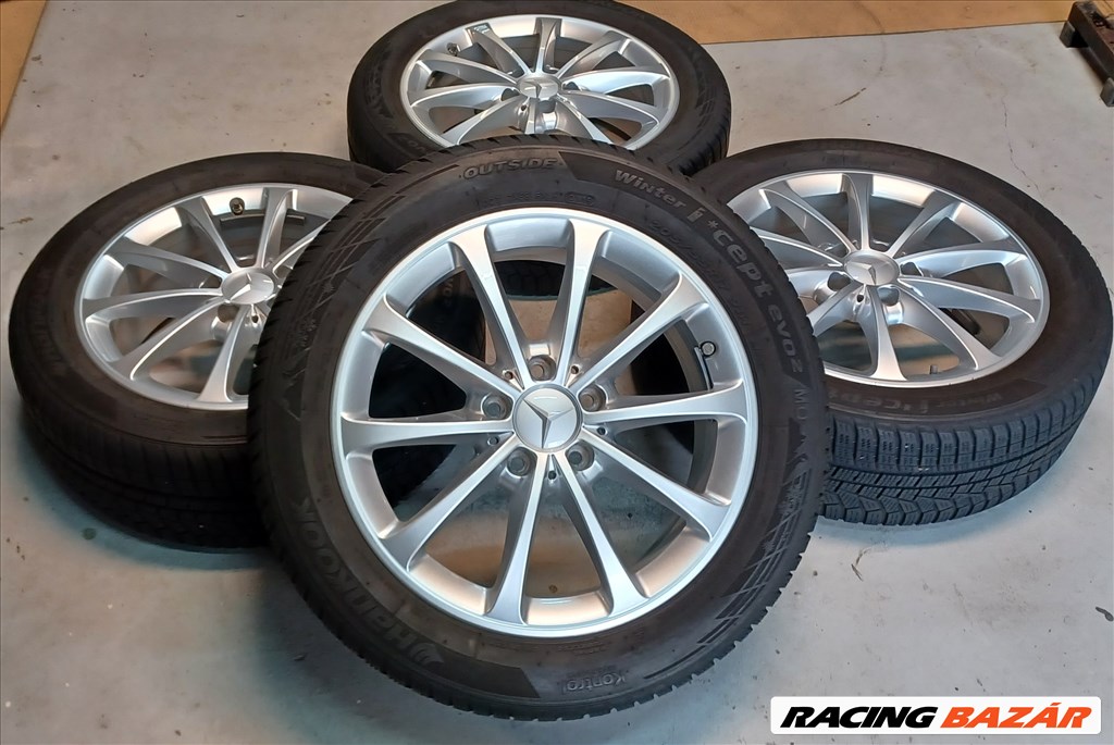 Mercedes W177 A B CLA 5x112 6,5x17 205/55 R17 téli gumikkal 4db 2. kép