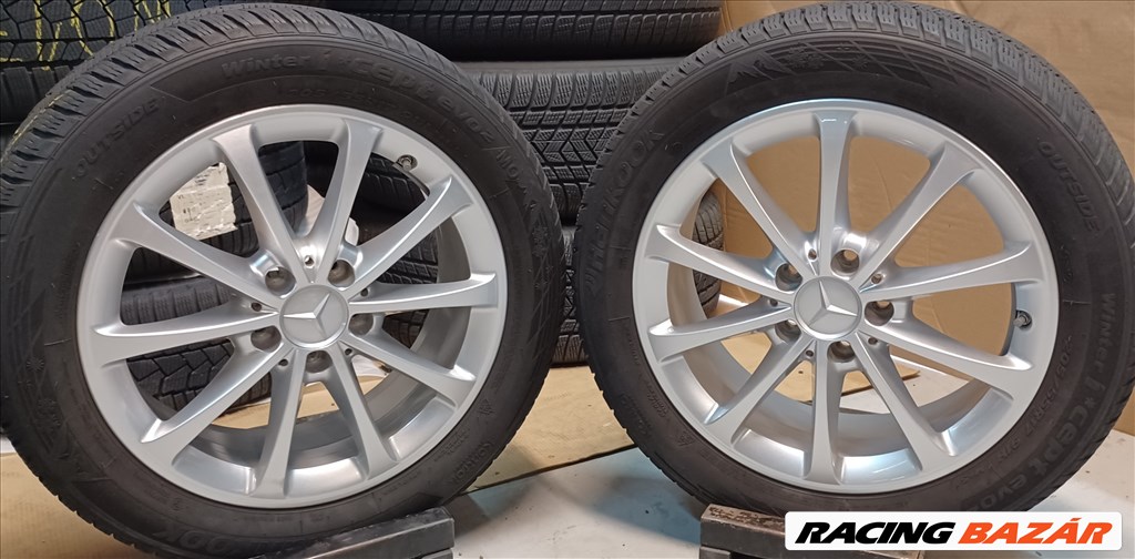 Mercedes W177 A B CLA 5x112 6,5x17 205/55 R17 téli gumikkal 4db 5. kép